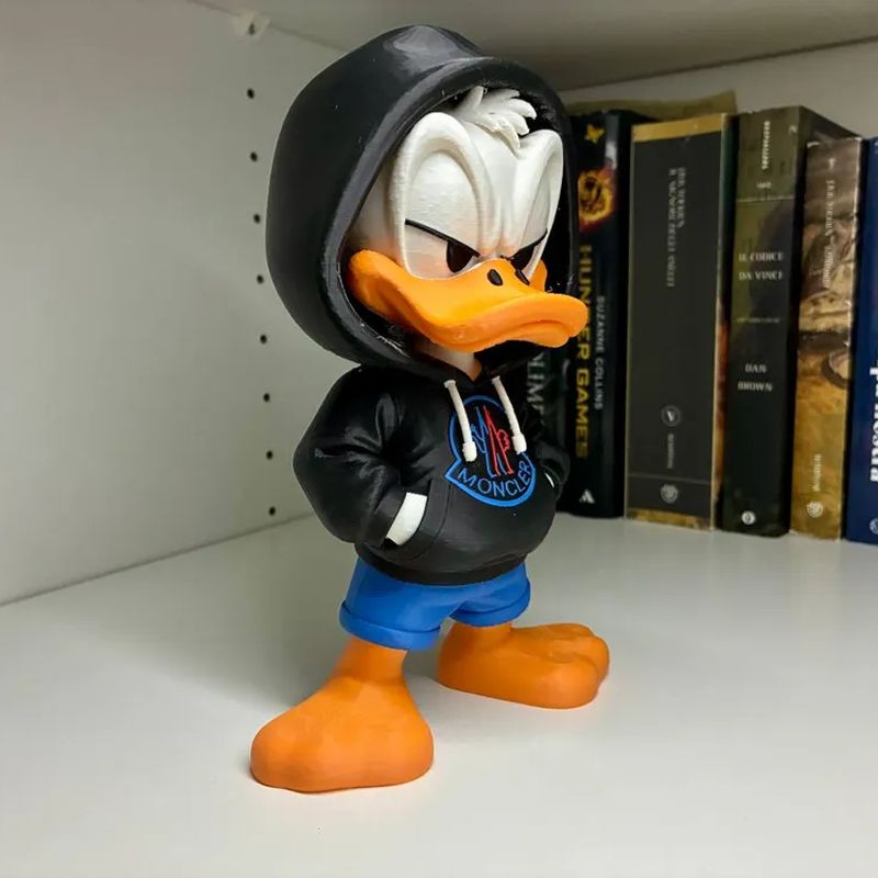 Boneco Pato de Moletom Preto